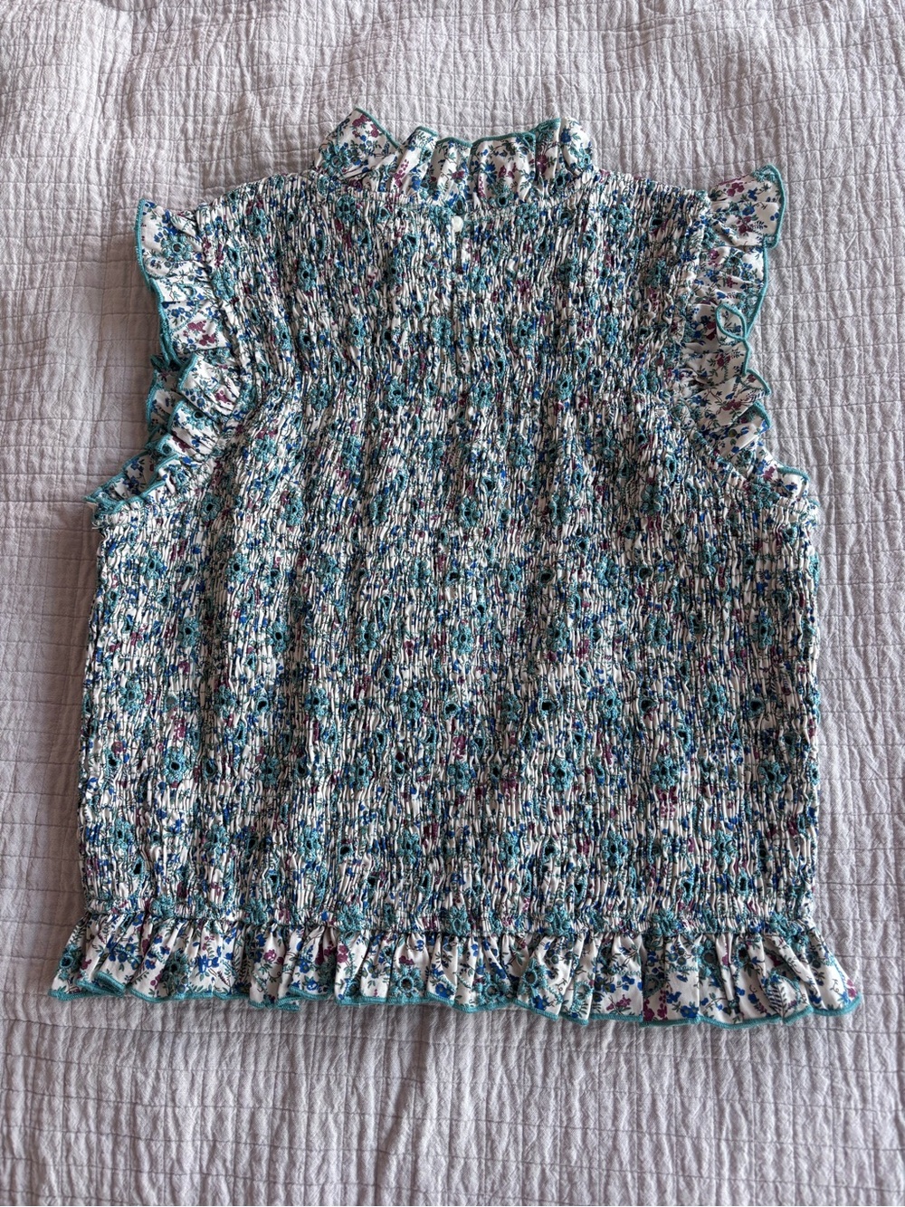 NWT Sézane Samona Blouse in Ostuni Print Size 4/36 - Picture 9 of 10